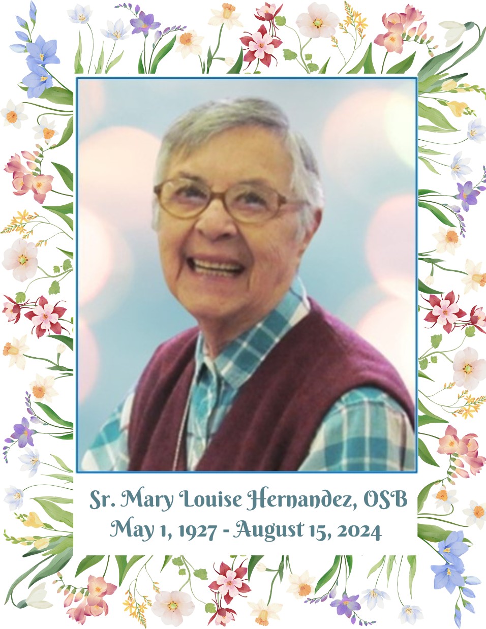 Announcing Sr. Mary Lou's Passing