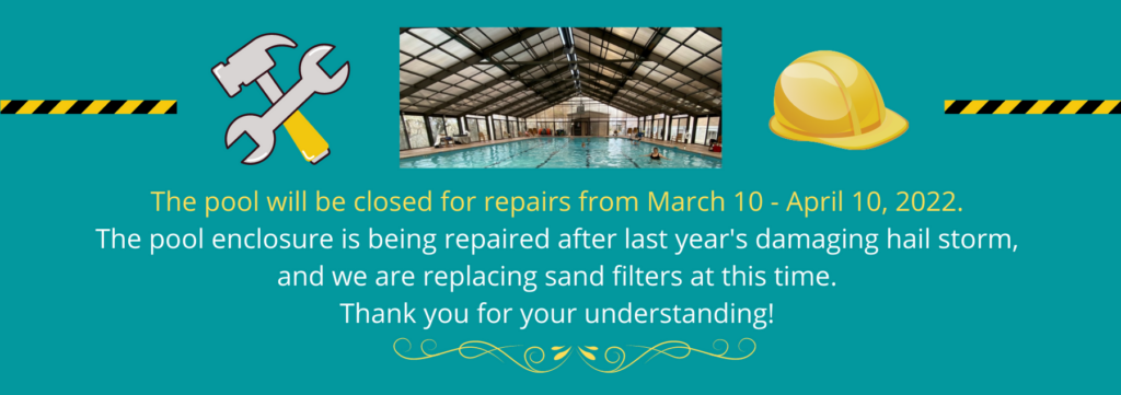 Pool closure for maintenance