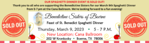 2023 Spaghetti Dinner is Sold Out