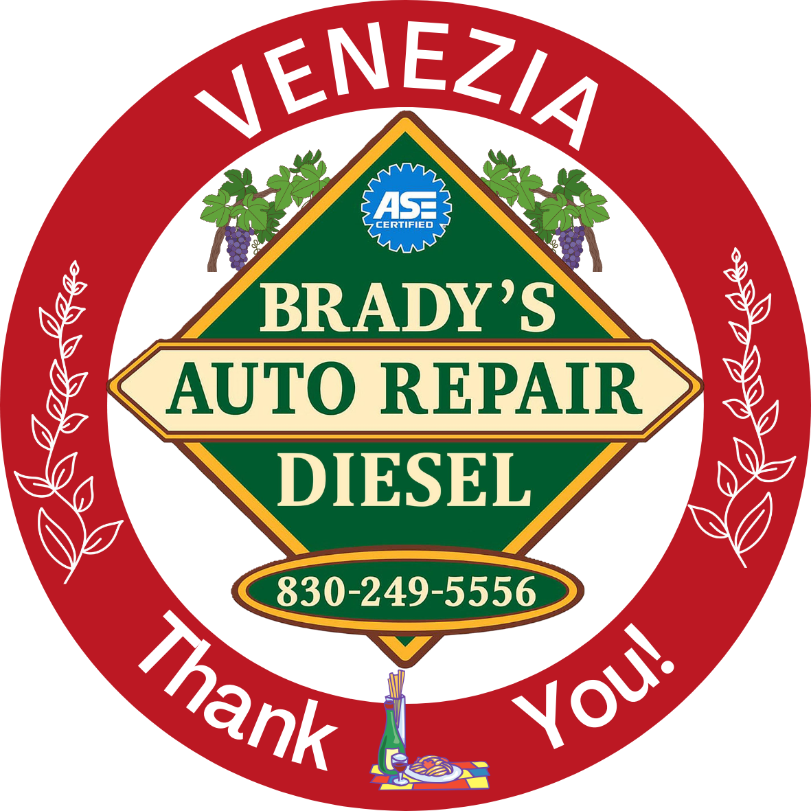 Brady's Auto Repair and Diesel Venezia Sponsor